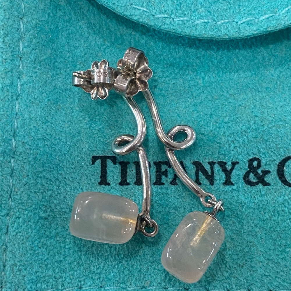 Tiffany & Co. Rose Quartz Sterling Silver Earrings